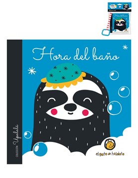 LIBRO DE TELA ESTAMPADO ANIMALITOS. GATO DE HOJALATA. MED. 15 X 15 CM.