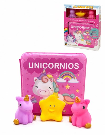 LIBRO UNICORNIOS *SET AL AGUA PATO*. GATO DE HOJALATA