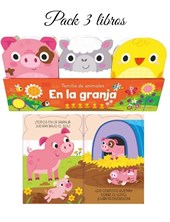 PACK DE 3 LIBROS ILUSTRADOS ANIMALES DE GRANJA , INCLUYE CUENTOS CORTOS EN CADA UNO. GATO DE HOJALATA. MED. 8 X 12 CM.