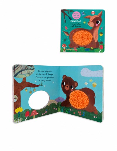 LIBRO ANIMALITOS DEL BOSQUE. SONIDO EN PANCITA. GATO DE HOJALATA
