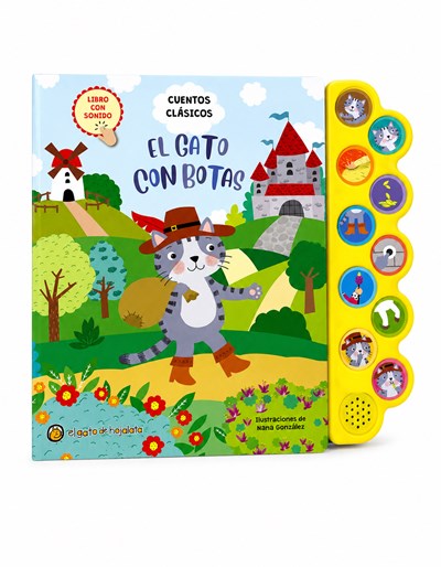 LIBRO EL GATO CON BOTAS *MUNDO DE SONIDOS*. GATO DE HOJALATA 