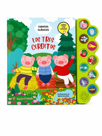 LIBRO LOS TRES CERDITOS *MUNDO DE SONIDOS*. GATO DE HOJALATA
