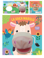 LIBRO CON TITERE , LA VACA MARILU. GATO DE HOJALATA. MED. 20 X 20 CM.