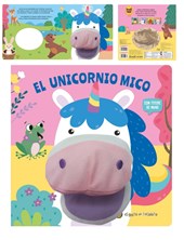 LIBRO CON TITERE, UNICORNIO MICO. GATO DE HOJALATA. MED. 20 X 20 CM.