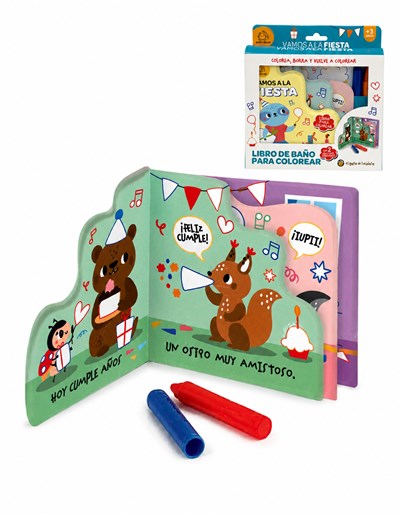 LIBRO VAMOS A LA FIESTA *BAÑO Y COLOR*. GATO DE HOJALATA