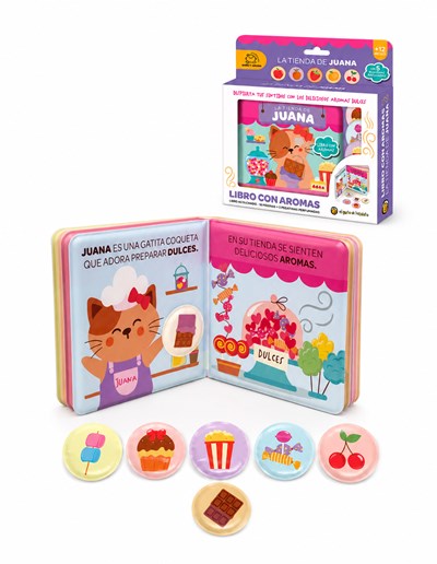 LIBRO LA TIENDA DE JUANA *BAÑO Y AROMA*. GATO DE HOJALATA