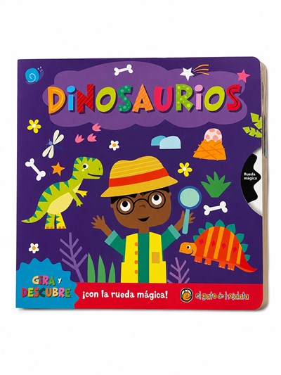 LIBRO SOBRE LOS DINOSAURIOS *GIRA Y DESCUBRE*. GATO DE HOJALATA