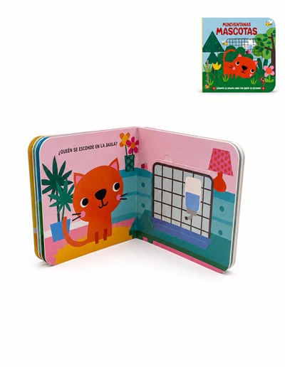 LIBRO MINIATURA. GATITO CONOCIENDO LUGARES. 9X9 CM. GATO DE HOJALATA