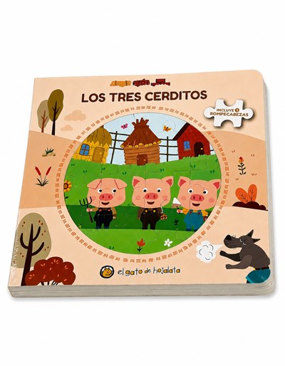LIBRO LOS TRES CERDITOS *CLÁSICOS PARA ARMAR*. GATO DE HOJALATA