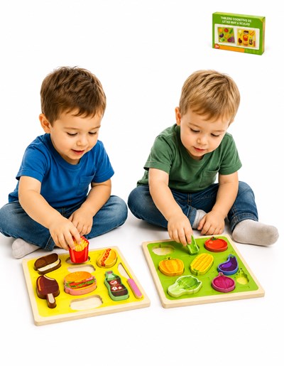TABLERO COGNITIVO ALIMENTOS 22.5X22.5 CM