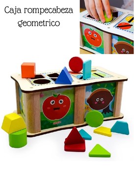 CAJA ROMPECABEZA GEOMETRICO 23X13.5 CM. PHI PHI TOYS