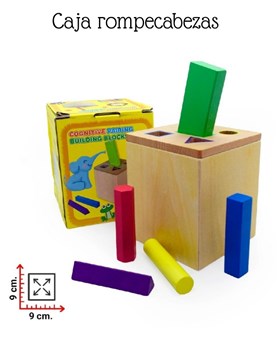 CAJA ROMPECABEZA GEOMETRICO 9X9 CM. PHI PHI TOYS