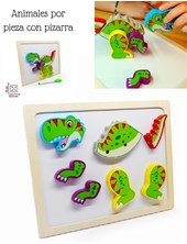 ANIMALES POR PIEZA CON PIZARRA 18X22.5 CM. PHI PHI TOYS