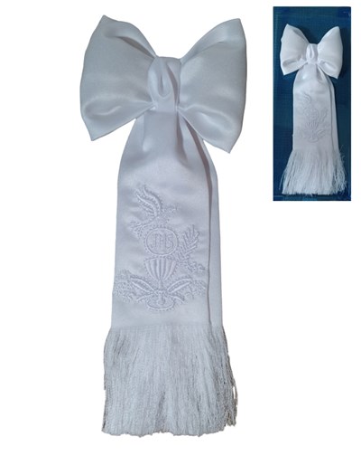 BRAZAL BORDADO BLANCO PALOMA JHS COMUNION