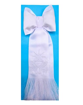 BRAZAL BORDADO BLANCO SOL Y COPA COMUNION
