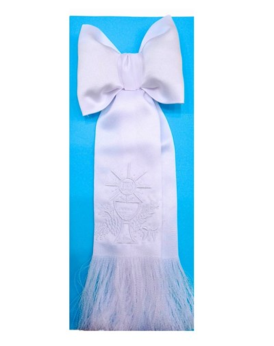 BRAZAL BORDADO BLANCO SOL Y COPA COMUNION