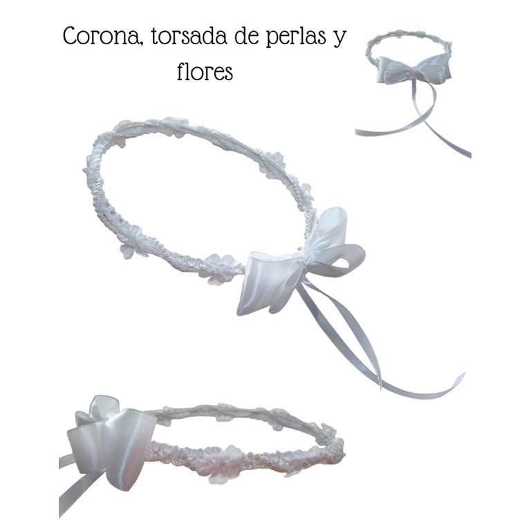 CORONA COMUNIÓN CON MOÑO Y STRAS