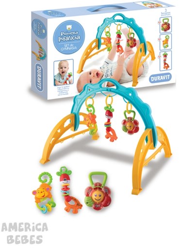 GIMNASIO ARCO DIDACTICO CON 3 FIGURAS COLGANTES 63X63X9 CM DURAVIT