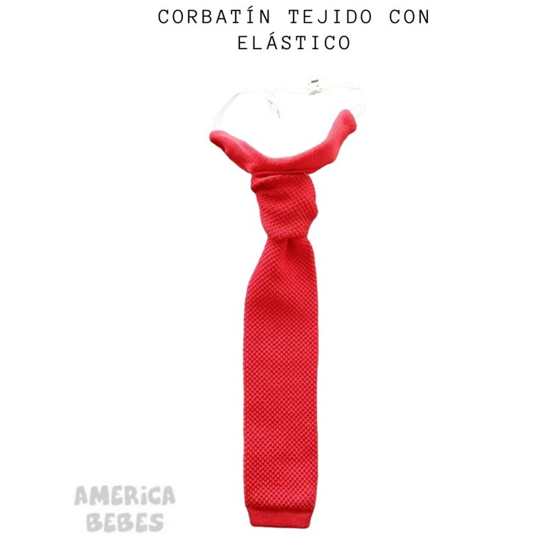 Corbatin TEJIDO Rojo
