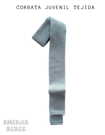 Corbata TEJIDA juvenil Gris
