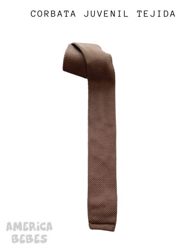 Corbata TEJIDA juvenil Marron