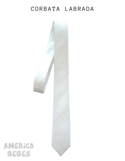 CORBATA LABRADA COLOR BLANCO. LOS MOTIVOS DEL LABRADO PUEDEN VARIAR.