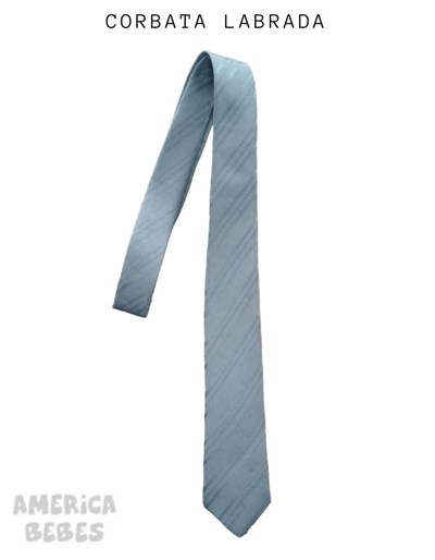 CORBATA LABRADA COLOR GRIS. LOS MOTIVOS DEL LABRADO PUEDEN VARIAR.