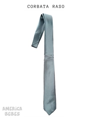 CORBATA RASO COLOR GRIS LISO.