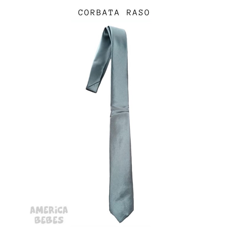 CORBATA RASO COLOR GRIS LISO.