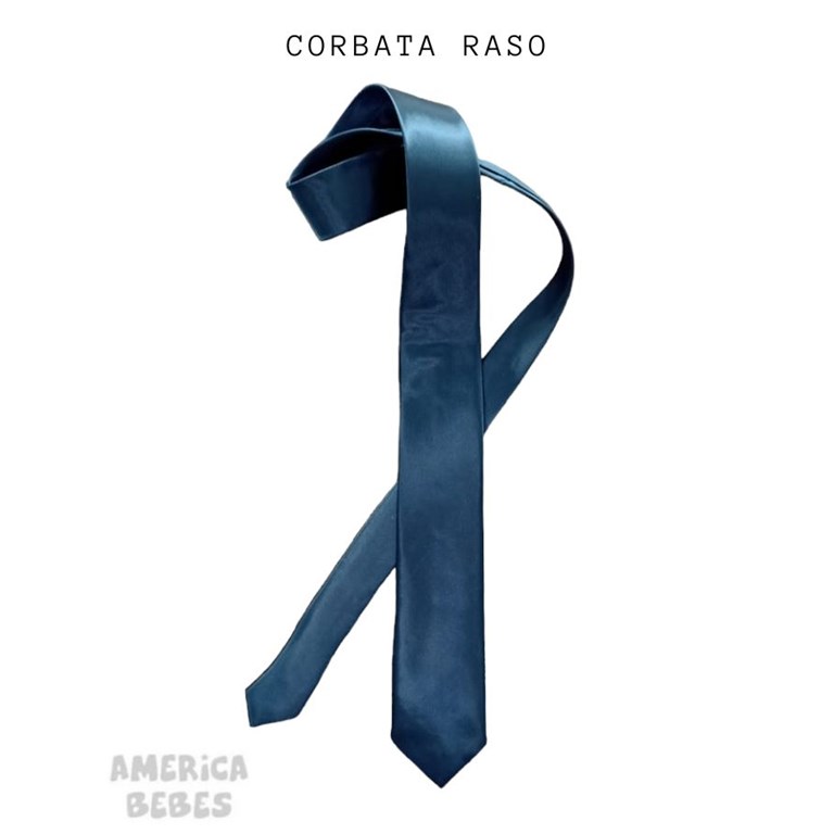 CORBATA RASO COLOR AZULO LISO.