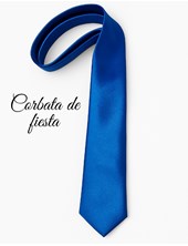 CORBATA RASO COLOR AZUL FRANCIA