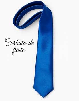 CORBATA RASO COLOR AZUL FRANCIA