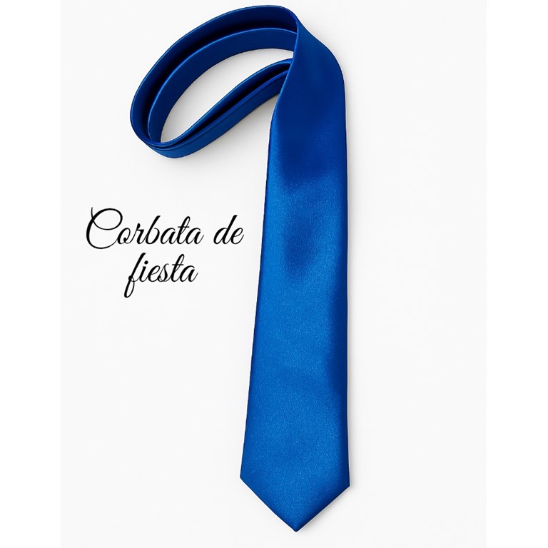 CORBATA RASO COLOR AZUL FRANCIA
