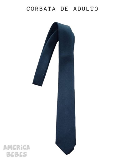 Corbata azul secundario adulto con pasador, largo 1,50 cm x 7 colegial.