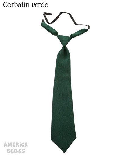 Corbatin colegial Verde