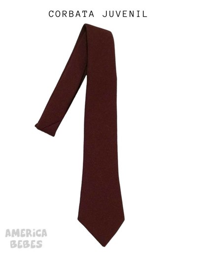 Corbata primaria bordo juvenil con pasador, largo 1,20cm x 6 colegial.