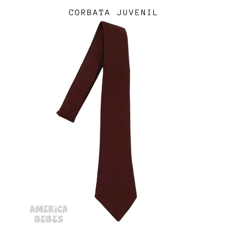 Corbata ceolon bordo Juvenil colegial.