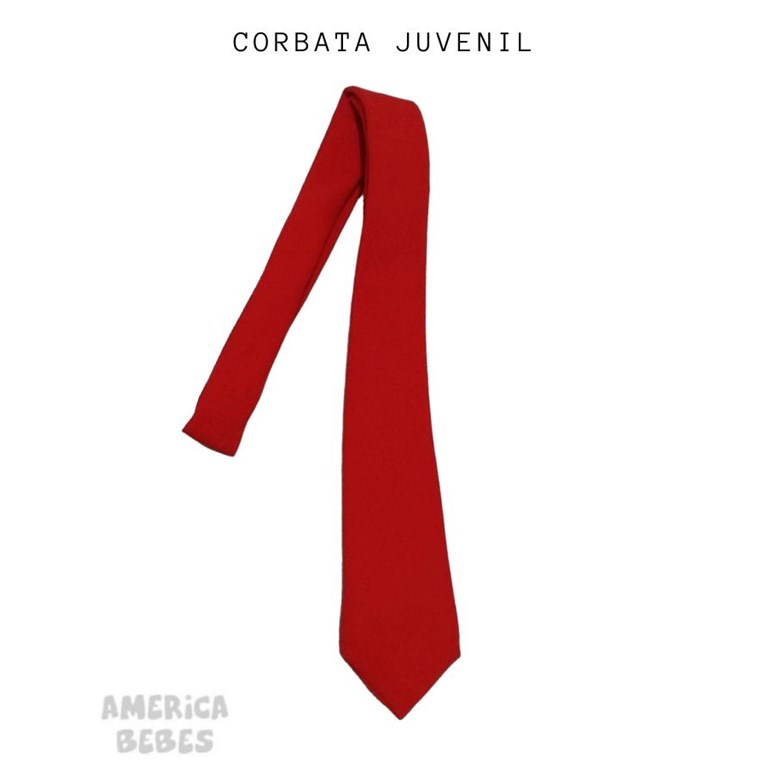 Corbata ceolon rojo Juvenil colegial.