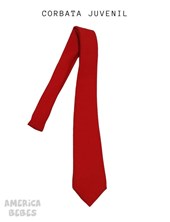 Corbata ceolon rojo Juvenil colegial.