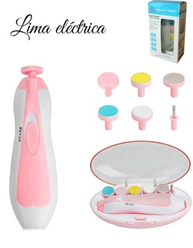 LIMA ELECRICA CORTADOR DE UÑAS CON 6 CABEZALES INTERCAMBIABLES