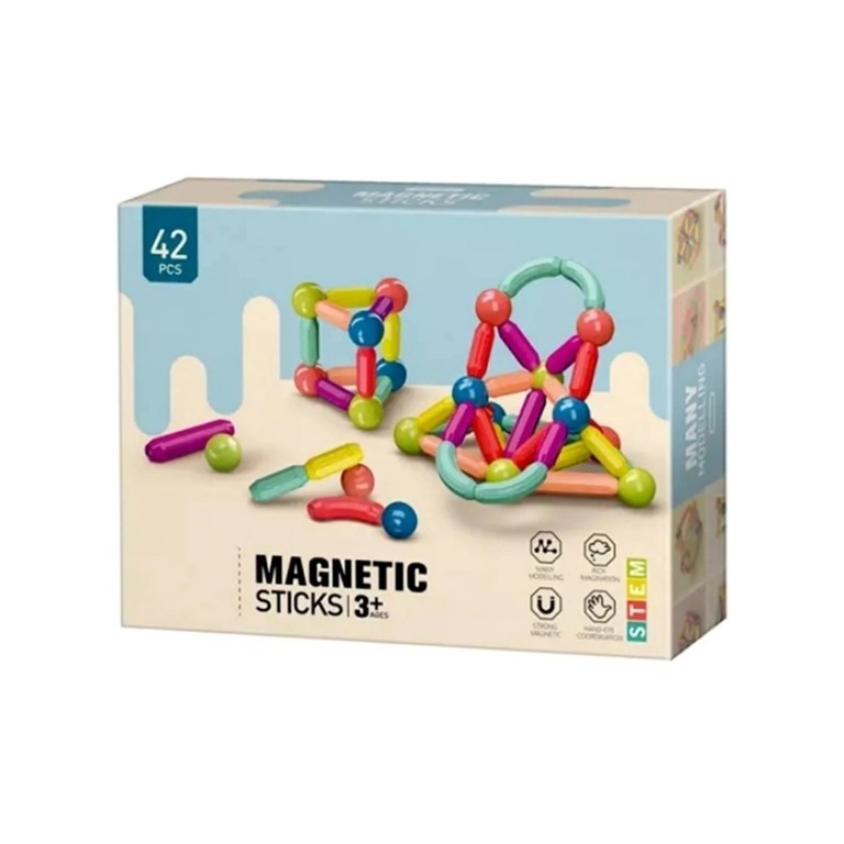 JUEGO MAGNETICO 42 PCS COLORES SURTIDOS