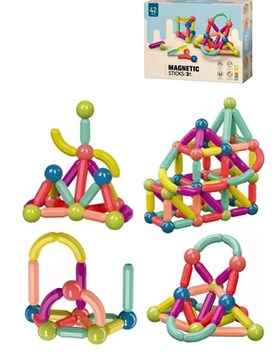 JUEGO MAGNETICO 42 PCS COLORES SURTIDOS