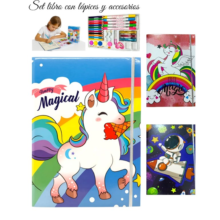 SET DE LIBRO DE COLORES CON LAPICES