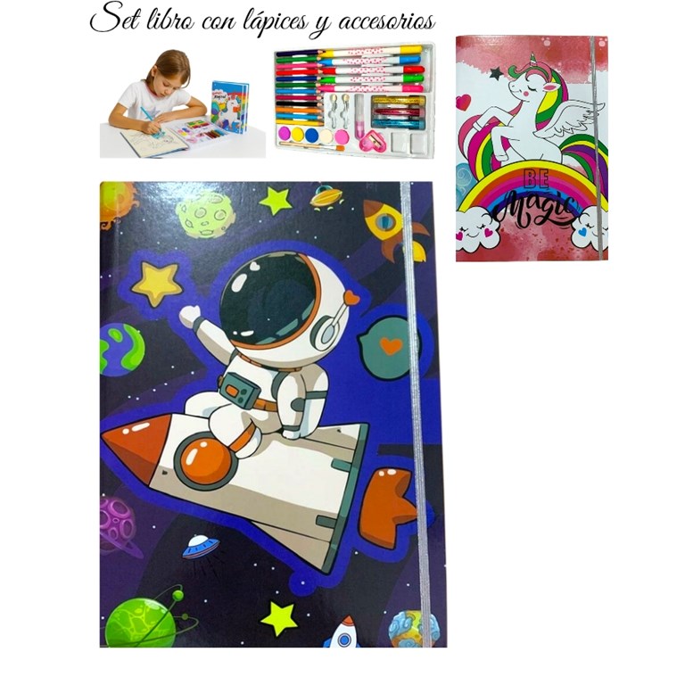 SET DE LIBRO DE COLORES CON LAPICES