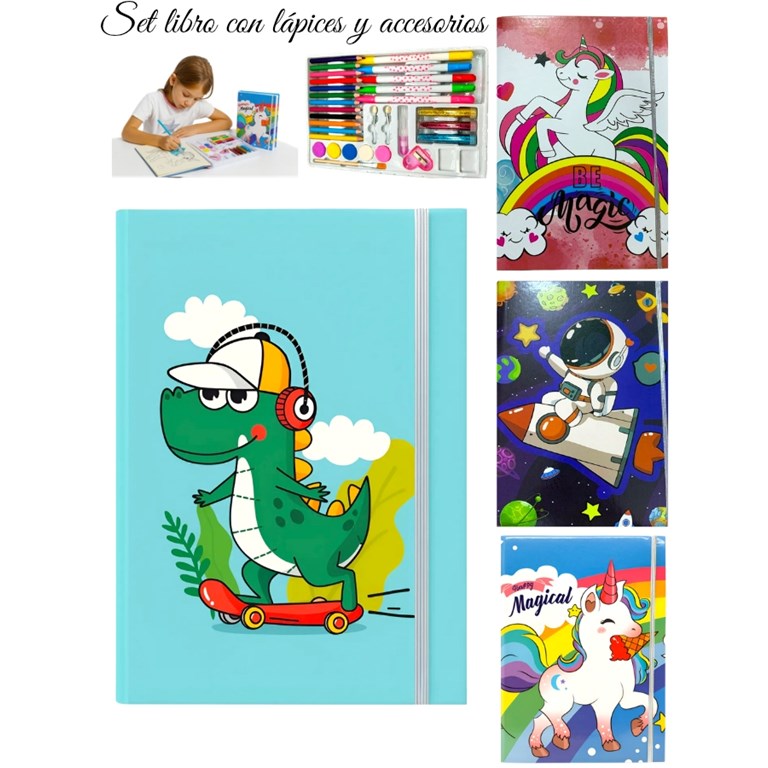 SET DE LIBRO DE COLORES CON LAPICES