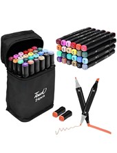 MARCADORES DOBLE PUNTA X 24 UNIDADES EN ESTUCHE CON CIERRE