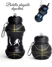 PROMO 40% OFF: NEGRO BOTELLA PLEGABLE DEPORTIVA FORMA DE PELOTA