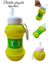 PROMO40% OFF: VERDE CLARO BOTELLA SILICONA VASO PLEGABLE DEPORTIVA FORMA PELOTA