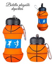 PROMO 40% OFF: COLOR NARANJA BOTELLA PLEGABLE DEPORTIVA. FORMA DE PELOTA