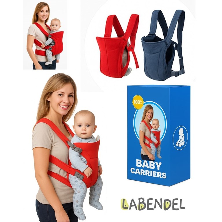 Mochila porta bebe ergonomica 3 en 1. Colores: Jean o Rojo. LABENDEL. 3 Posiciones para llevar al bebe mirando: hacia adentro, hacia afuera, o llevandolo en la espalda. Apro desde 3,5kg a 9kg. Tela a